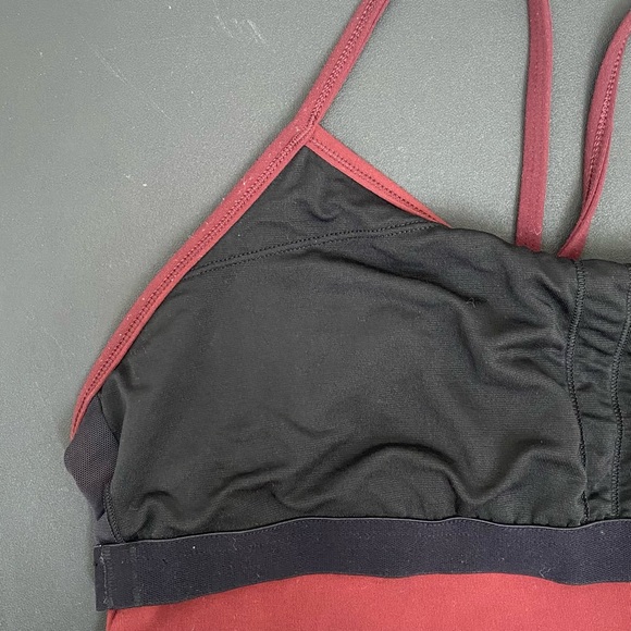 LULULEMON Power Y Tank Luon Bordeaux Drama Maroon Tank Size 10 - Picture 7 of 9